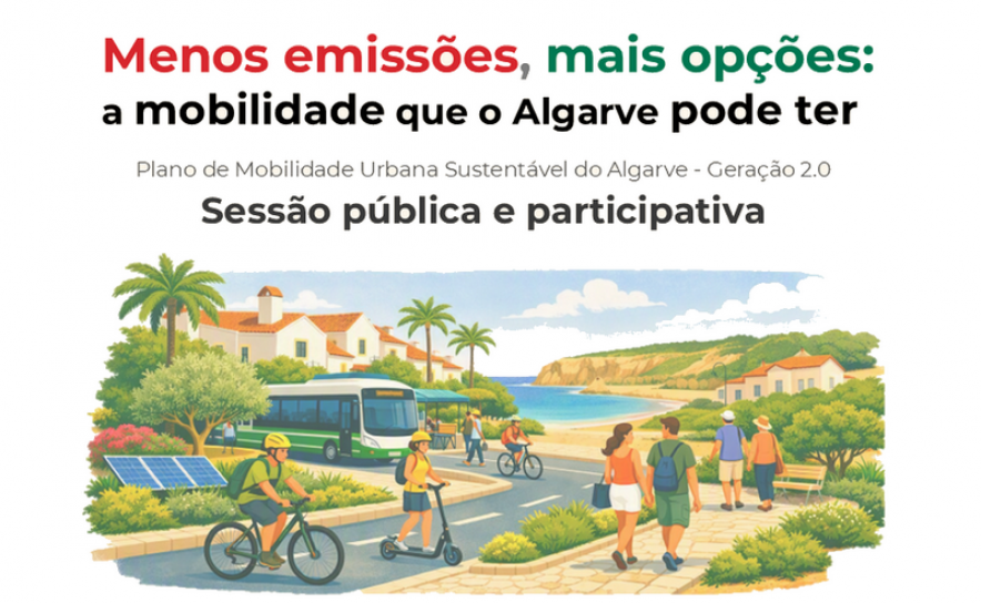 AMAL promove sessão pública «Menos emissões, mais opções: a mobilidade que o Algarve pode ter»