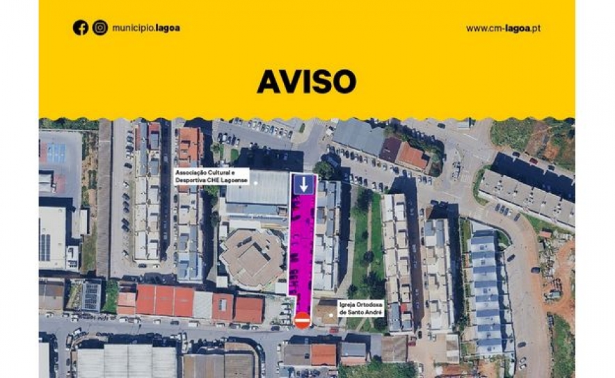 Alteração de Circulação Rodoviária | Mudança do Sentido de Trânsito | Rua da Liberdade | Lagoa – Parchal