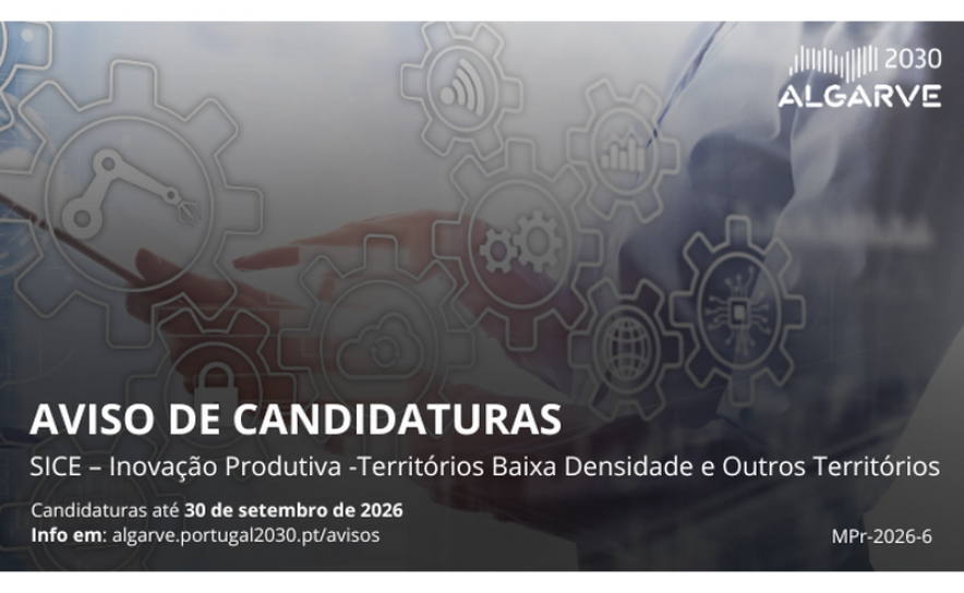 ALGARVE 2030:  11 milhões de euros para apoiar investimento produtivo e inovação empresarial